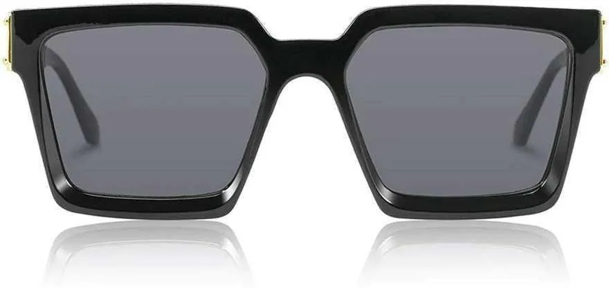 RMKK Retro Square, Round Sunglasses (For Men & Women, Black, Red)
