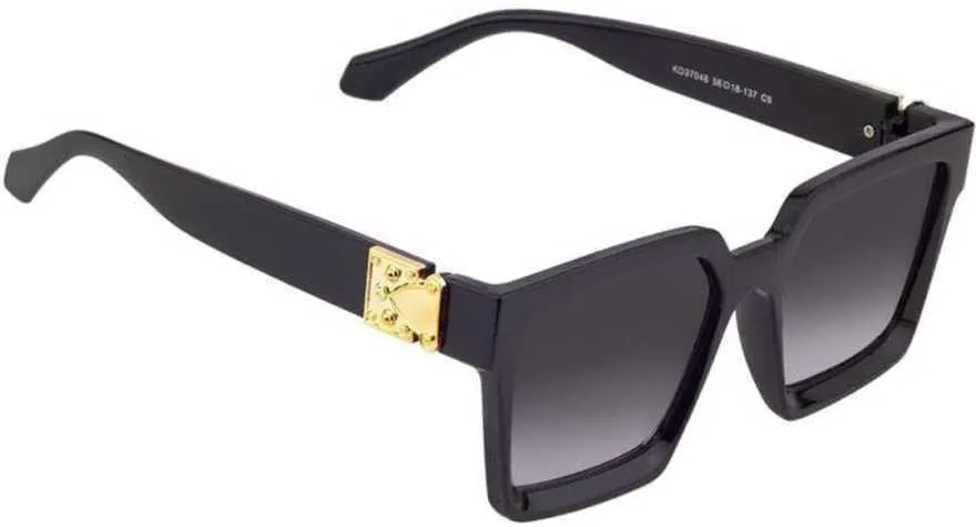 RMKK Retro Square, Wayfarer Sunglasses (For Men & Women, Black, Black)