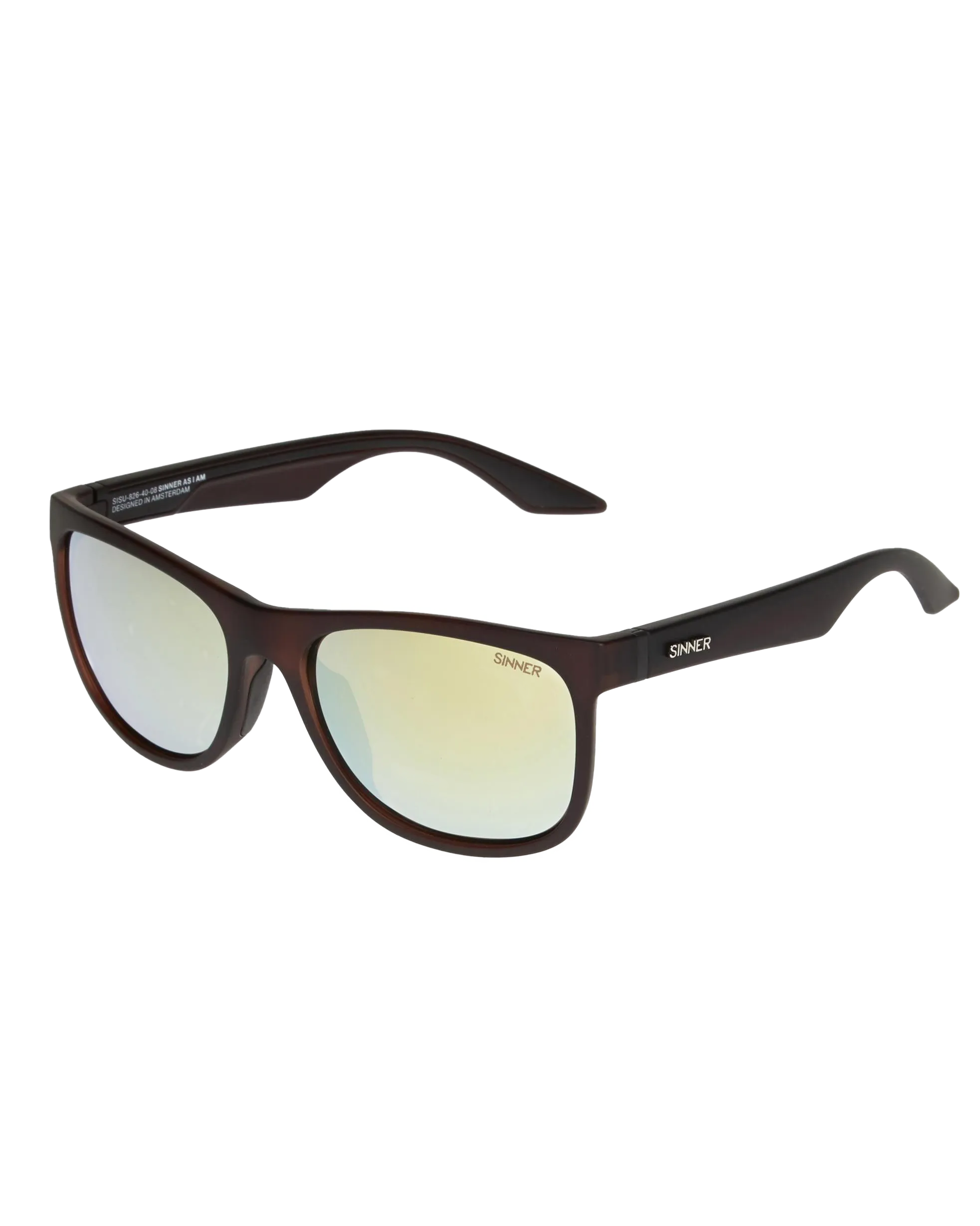 Rockford Sunglasses in Matte Brown & Yellow Oil