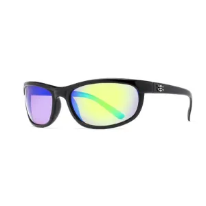 ROCKPILE SUNGLASSES MATTE BLACK/GREEN MIRROR