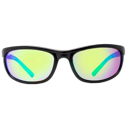 ROCKPILE SUNGLASSES MATTE BLACK/GREEN MIRROR