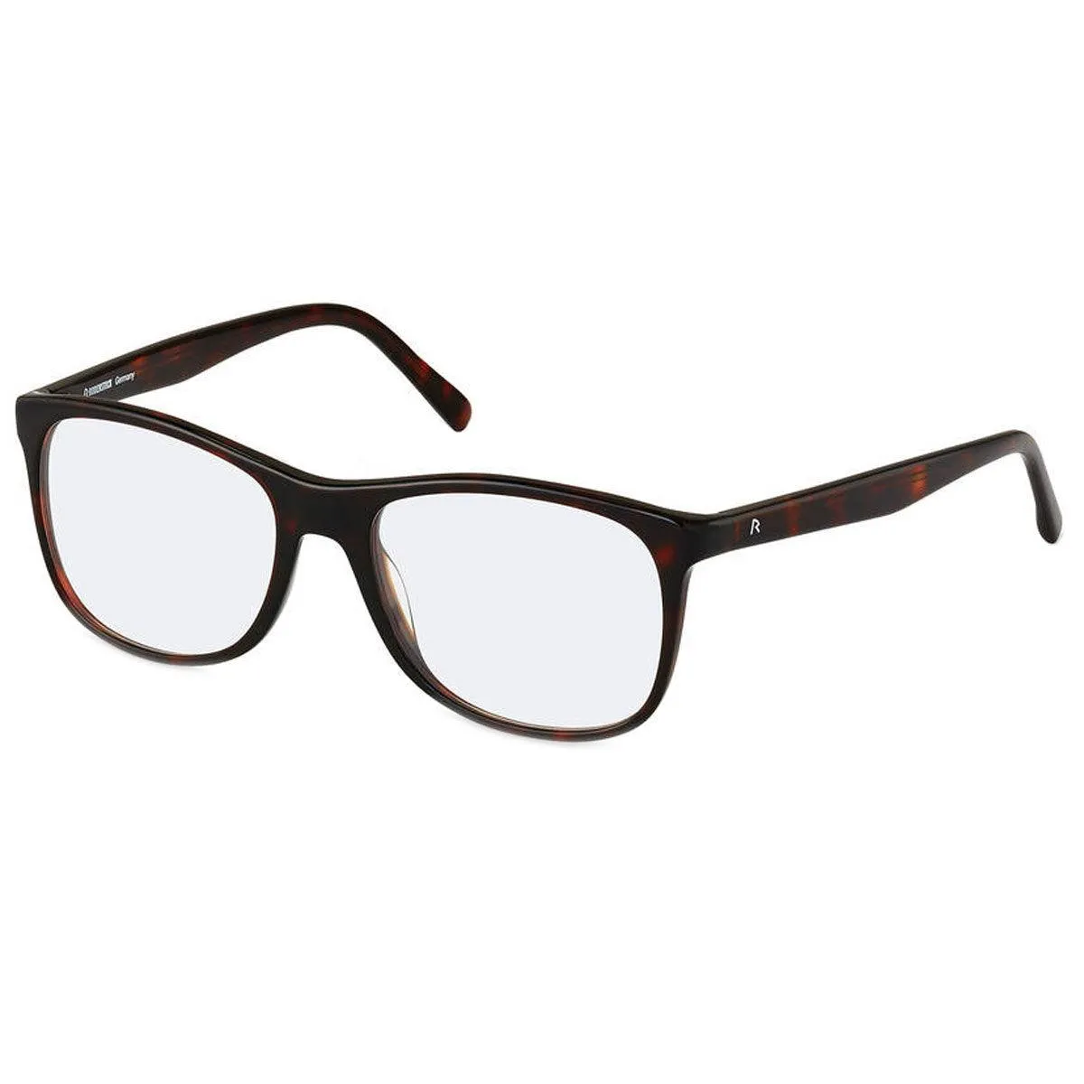 Rodenstock Men's Eyeglasses - Demo Lens Dark Havana Frame Square | R5306-B-55-18-145