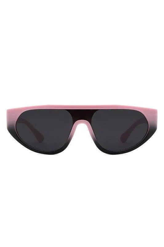 Round Flat Top Retro Fashion Sunglasses