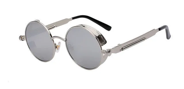 Round Metal  Retro Vintage Sunglasses UV400