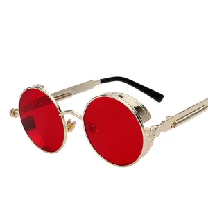 Round Metal  Retro Vintage Sunglasses UV400