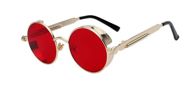 Round Metal  Retro Vintage Sunglasses UV400