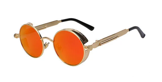 Round Metal  Retro Vintage Sunglasses UV400