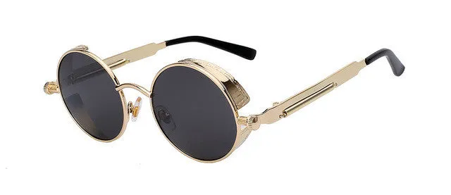 Round Metal  Retro Vintage Sunglasses UV400