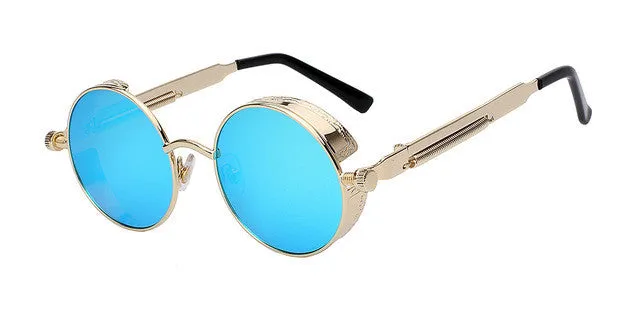 Round Metal  Retro Vintage Sunglasses UV400