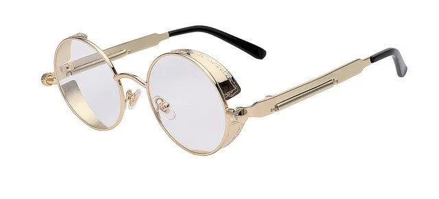 Round Metal  Retro Vintage Sunglasses UV400