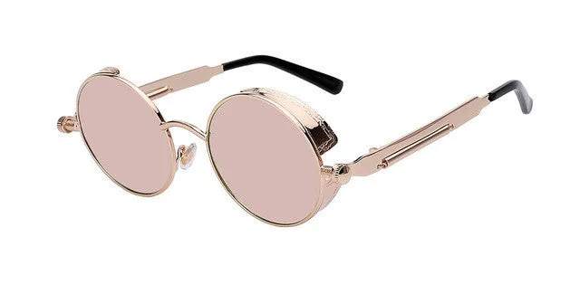 Round Metal  Retro Vintage Sunglasses UV400
