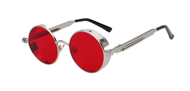 Round Metal  Retro Vintage Sunglasses UV400