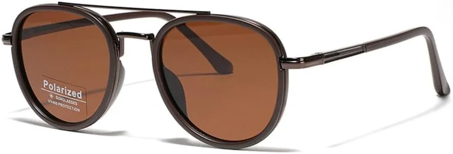 Round Sunglasses For Men Metal Polarized Sun Glasses For Women Driving
