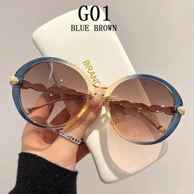 Round Sunglasses Women Oversized Luxury Retro Fashion Shades