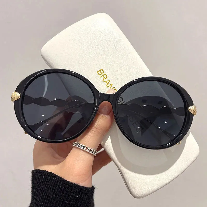Round Sunglasses Women Oversized Luxury Retro Fashion Shades