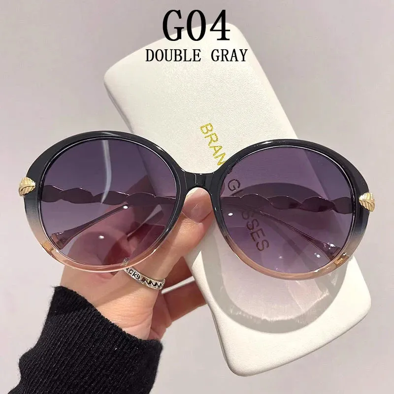 Round Sunglasses Women Oversized Luxury Retro Fashion Shades