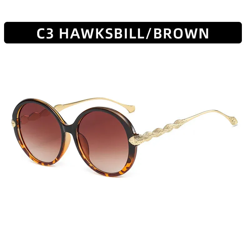 Round Sunglasses Women Oversized Luxury Retro Fashion Shades