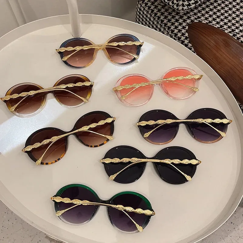 Round Sunglasses Women Oversized Luxury Retro Fashion Shades