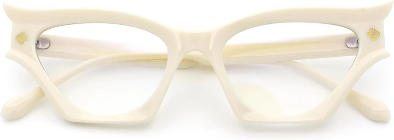 SA106 Vintage Golden Era Narrow Cat Eye Luxury Chic Plastic Sunglasses