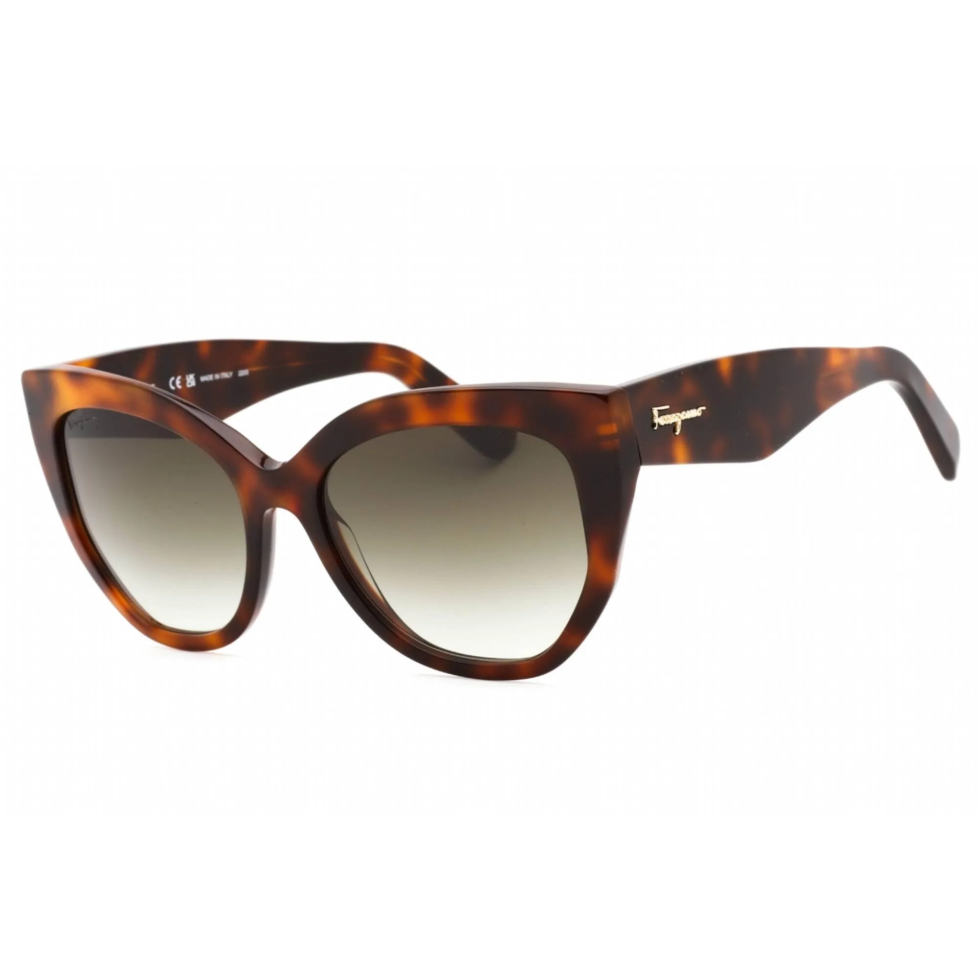 Salvatore Ferragamo Women's Sunglasses - Tortoise Plastic Cat Eye Frame | SF1061S 240