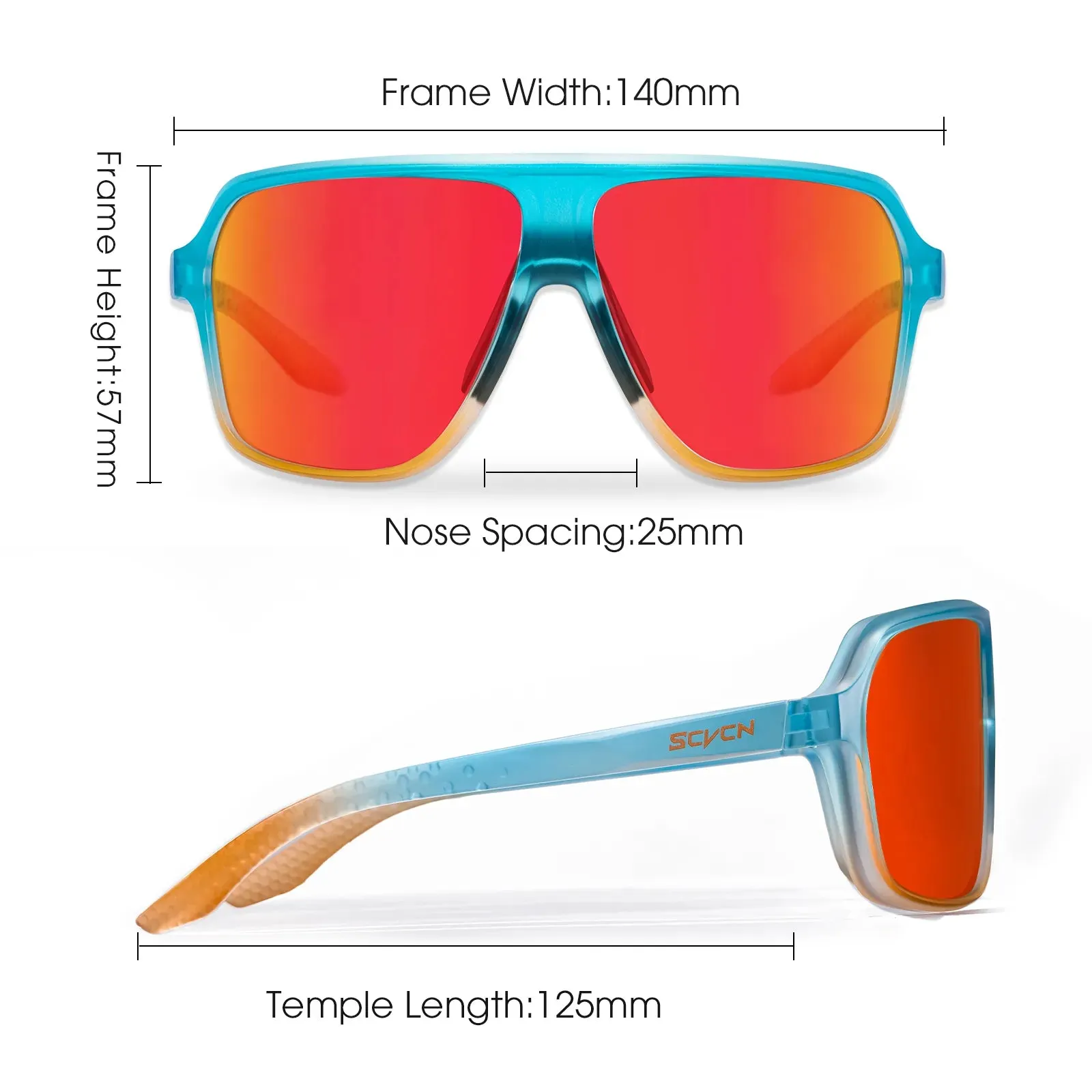 SCVCN Men's Polarized Cycling Sunglasses Cycling Glasses Women Road MTB Bike Glasses UV400 Outdoor Sports Bicycle Eyewear