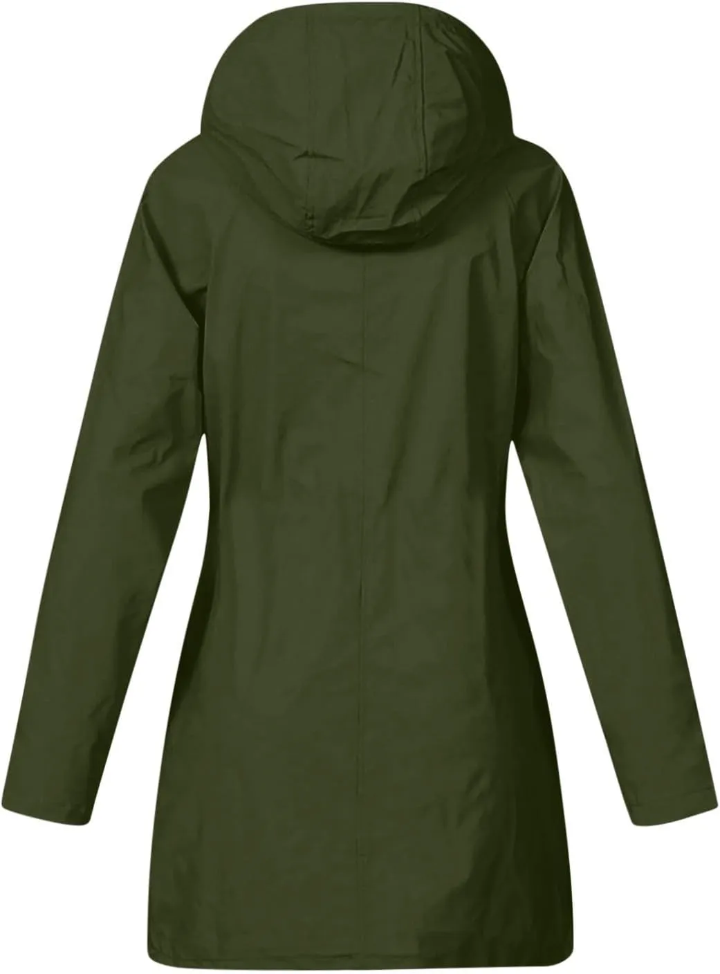 sdbrld Rain Jacket Women Fall Lightweight Waterproof Raincoat Womens Hooded Outdoor Trench Coats Solid Casual Windbreaker
