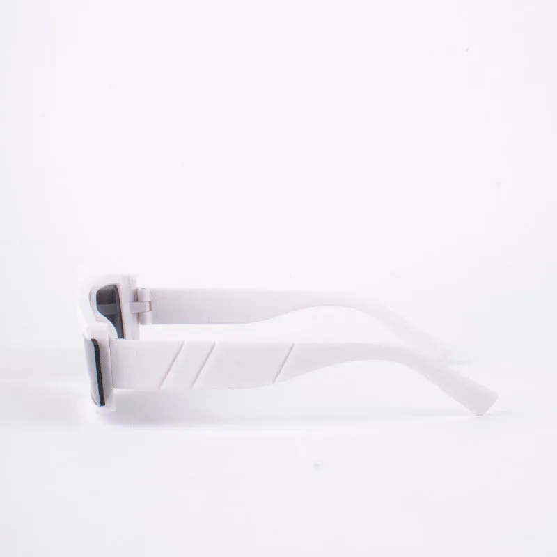 Sharp Stride White Eyewear for Kids