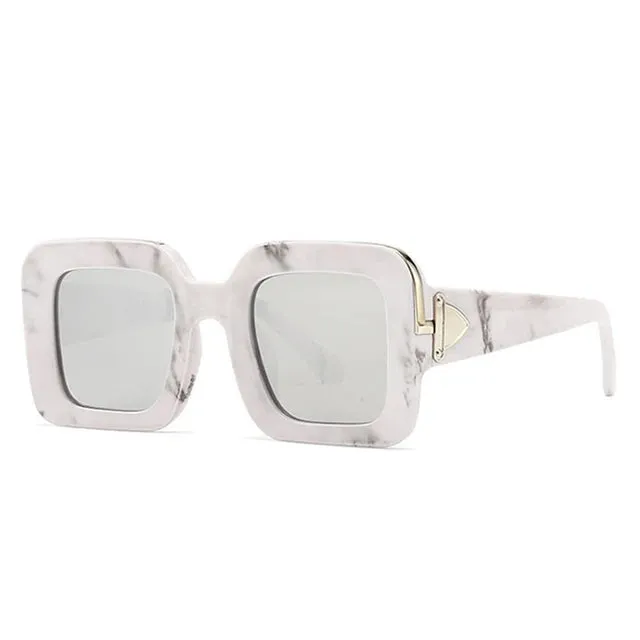 SHAUNA Retro Square Luxury Sunglasses