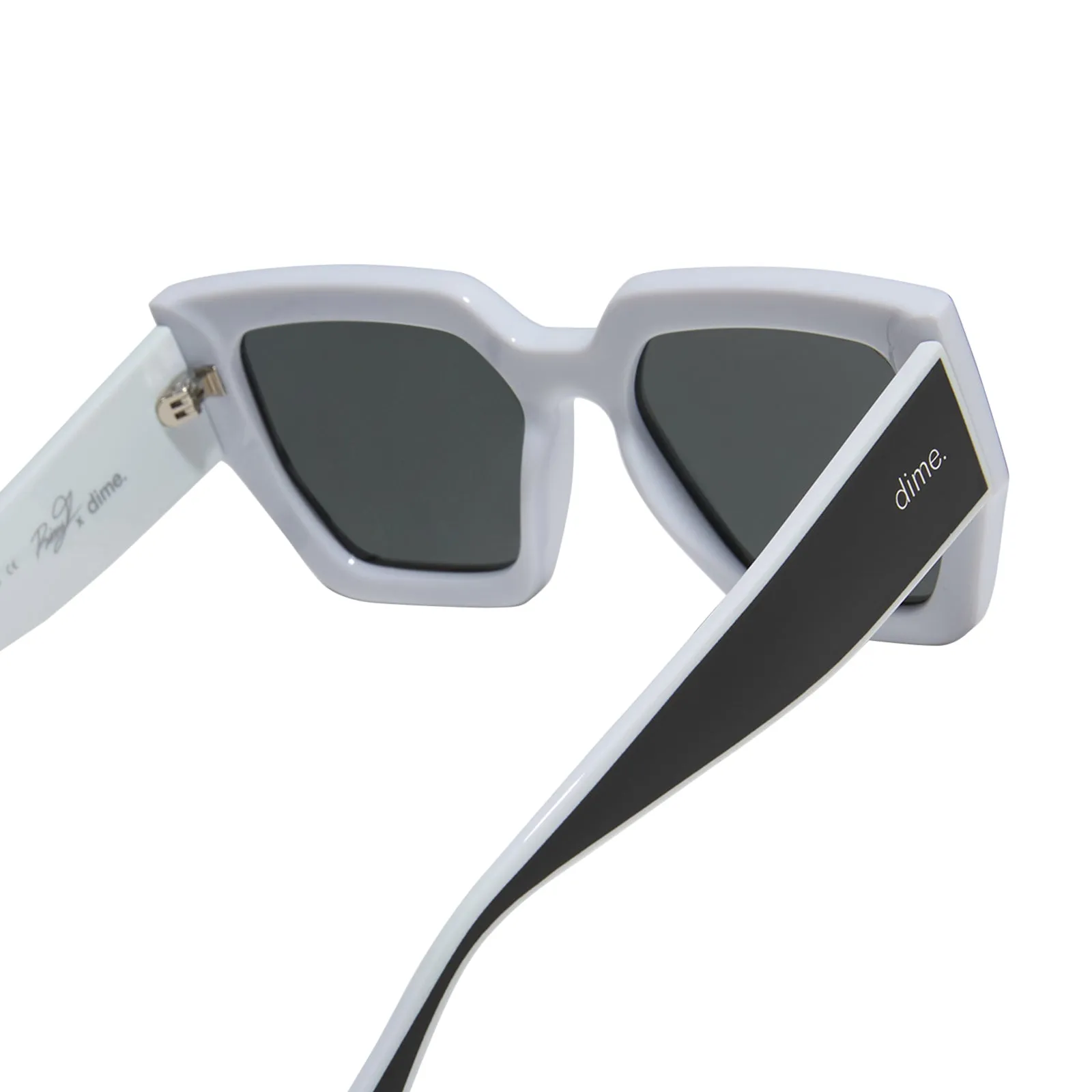 she's a 10 - duo-tone black & white   grey polarized sunglasses