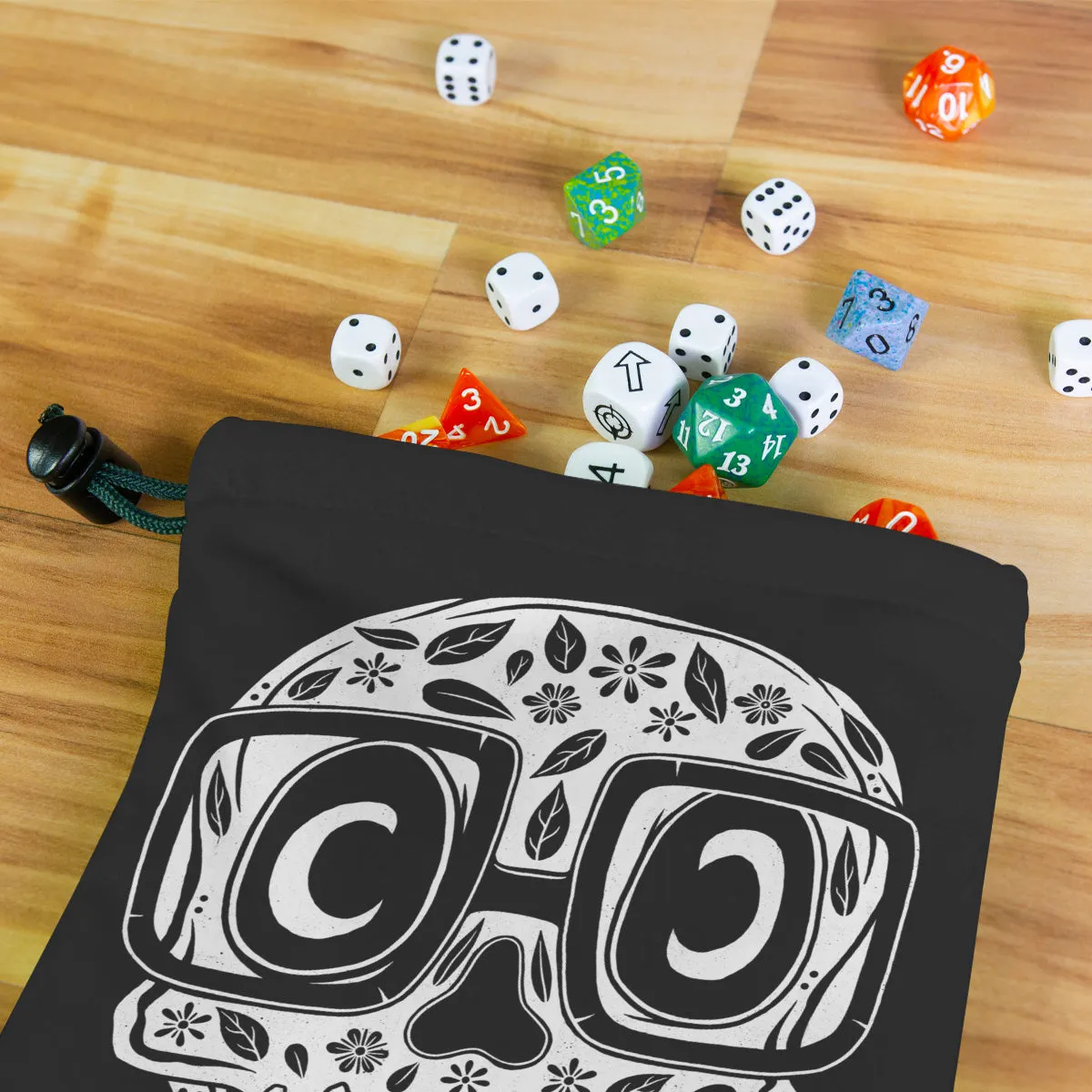 Skull Eyeglasses Dice Bag