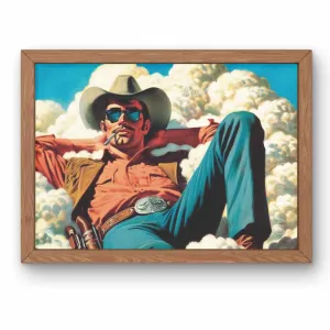 Sky High Cowboy Art Print