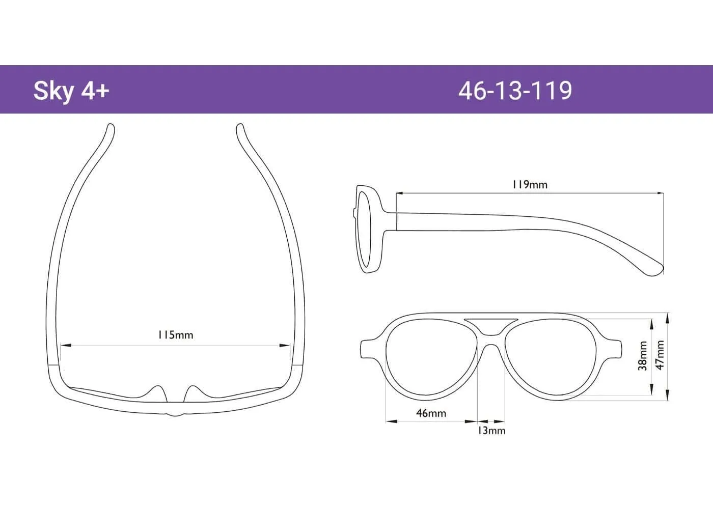 Sky Sunglasses Aviator Style: White (Unbreakable, 100% UVA UVB Protection)