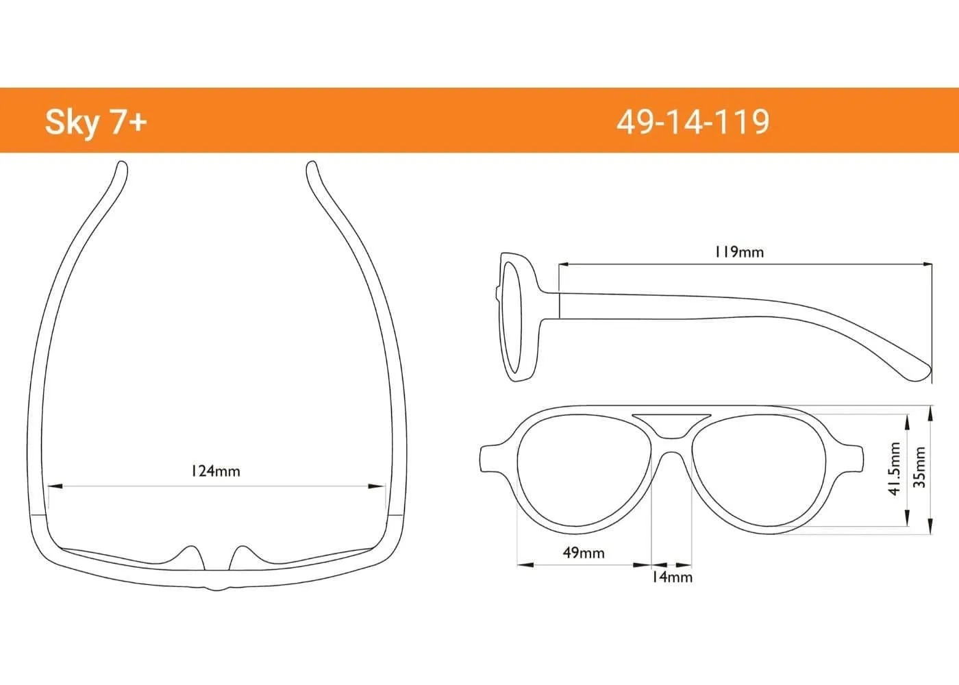 Sky Sunglasses Aviator Style: White (Unbreakable, 100% UVA UVB Protection)