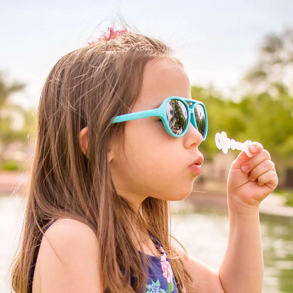 Sky Sunglasses Aviator Style: White (Unbreakable, 100% UVA UVB Protection)