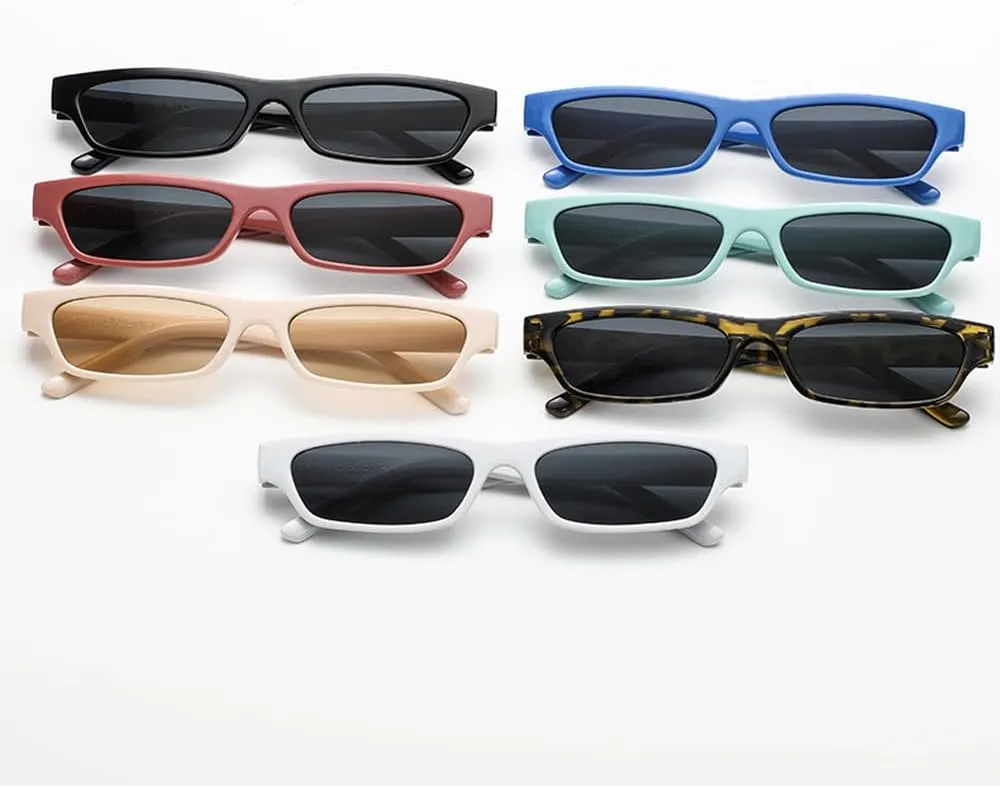 Small Narrow Rectangle Sunglasses Women Fashion Narrow Frame Vintage Sun Glasses Men Shades Retro UV400
