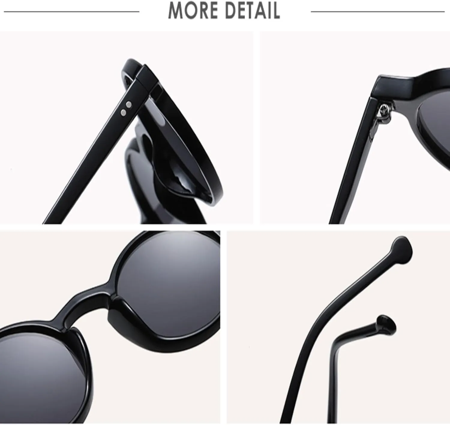 Small Round Sunglasses for Women Vintage Round Frame Rivet Uv400