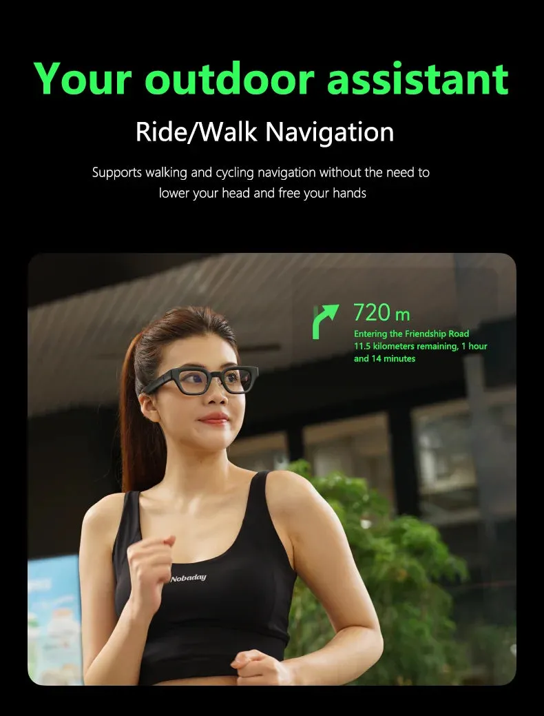 Smart  Glasses Real Wireless Portable AI Assistant Glasses Translator Glasses for Office Speech