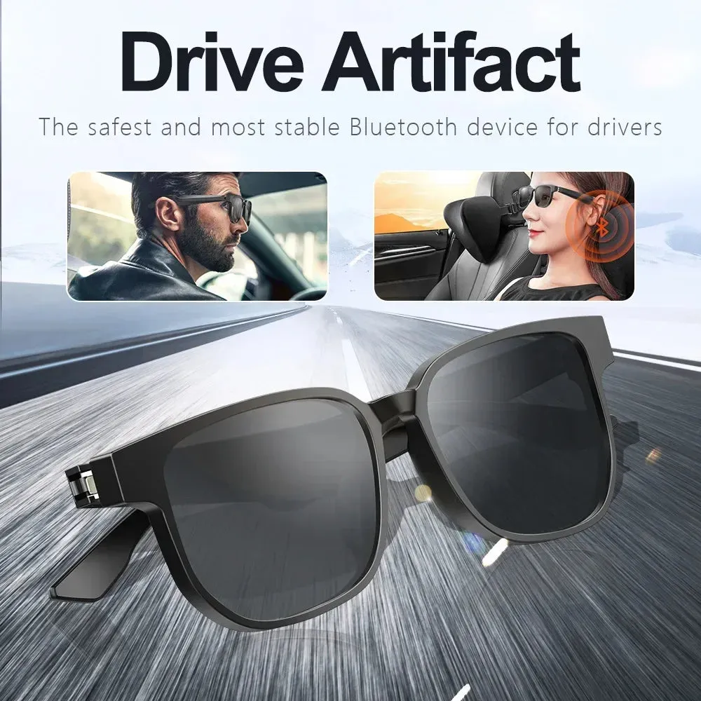 Smart Glasses Sunglasses for Drivers with Anti-blue Light Bluetooth Headset AI Audio Glasses Free Your Hands