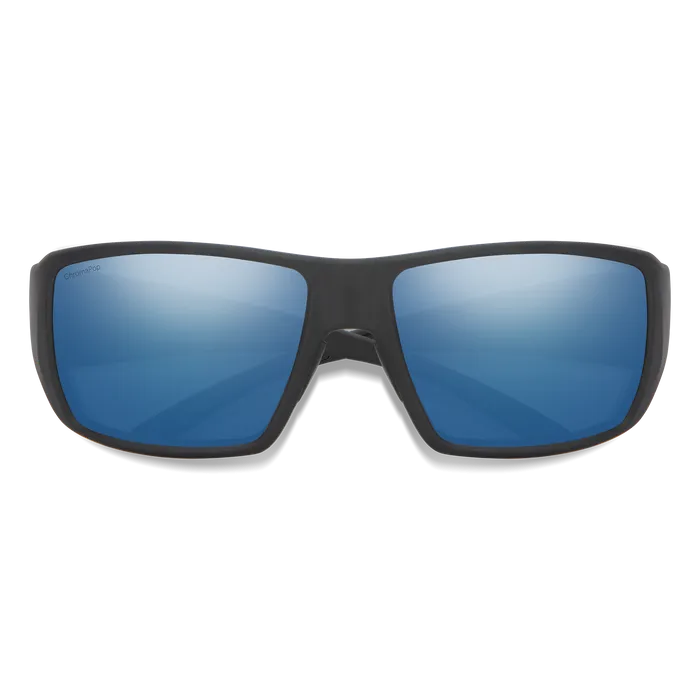Smith Guide's Choice Matte Black Frame - ChromaPop Glass Polarized Blue Lens - Polarized Sunglasses