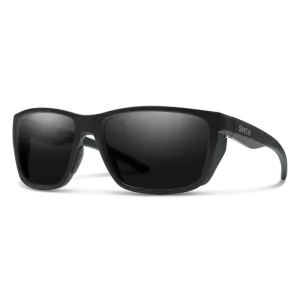 Smith Longfin Sunglasses Matte Black Frame ChromaPop Polarized Black Lens
