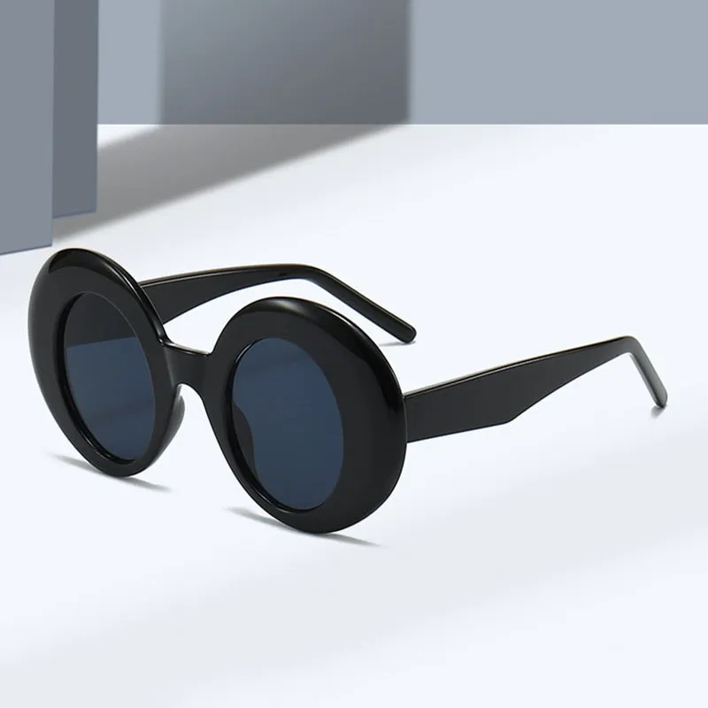 SO&EI Retro Oversized Oval Punk Sunglasses