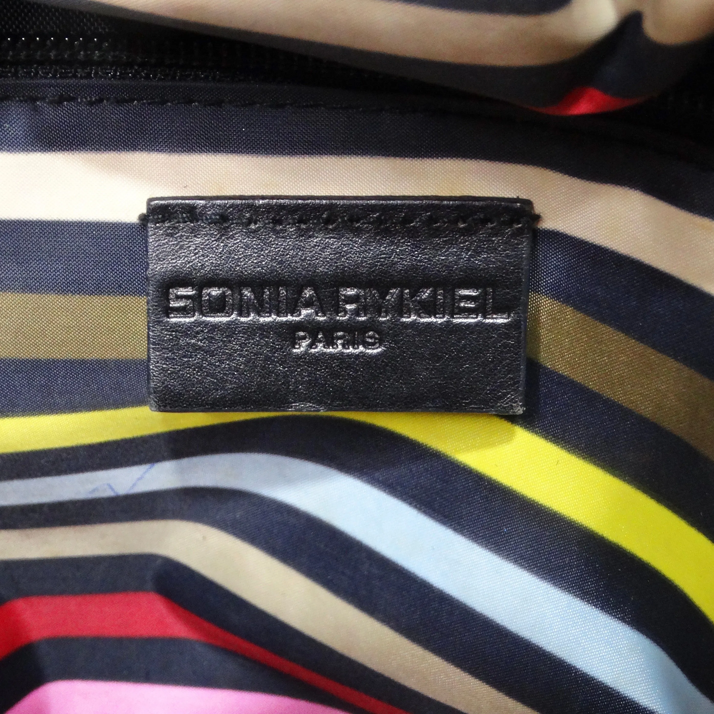 Sonia Rykiel 1980s Black Nylon Drawstring Bag