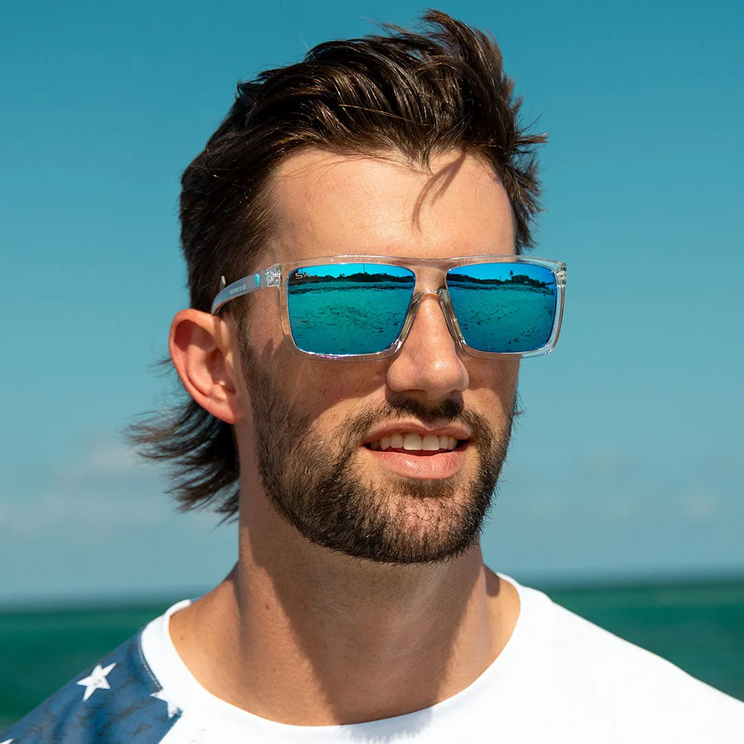 Sport Sunglasses | Clear | Aqua Mirror