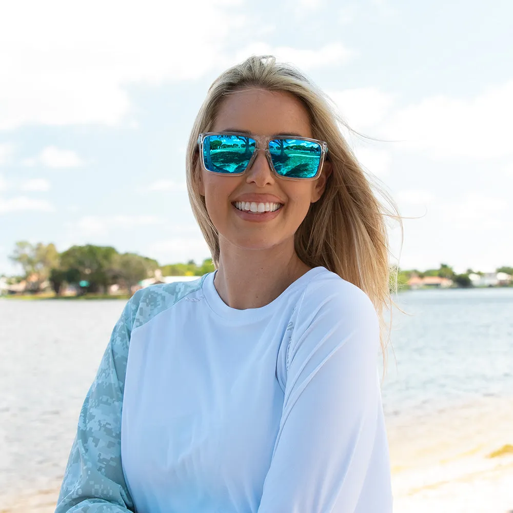 Sport Sunglasses | Clear | Aqua Mirror