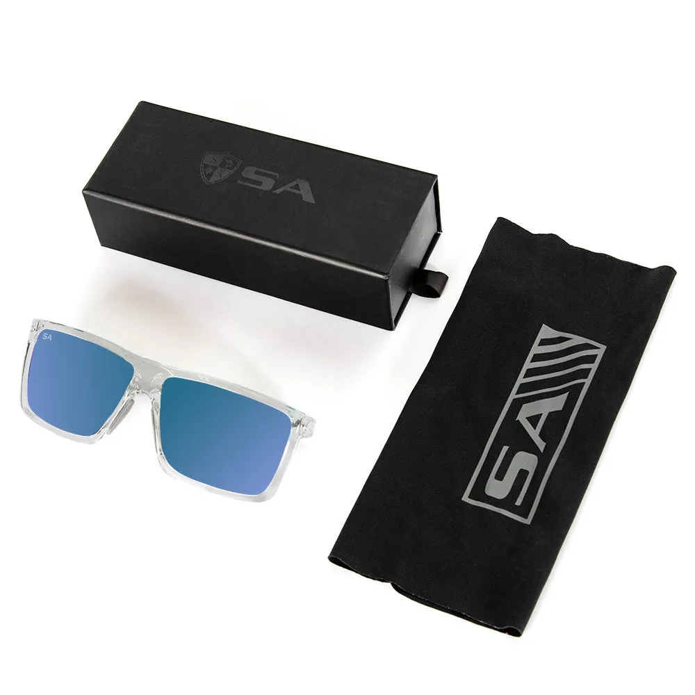 Sport Sunglasses | Clear | Aqua Mirror