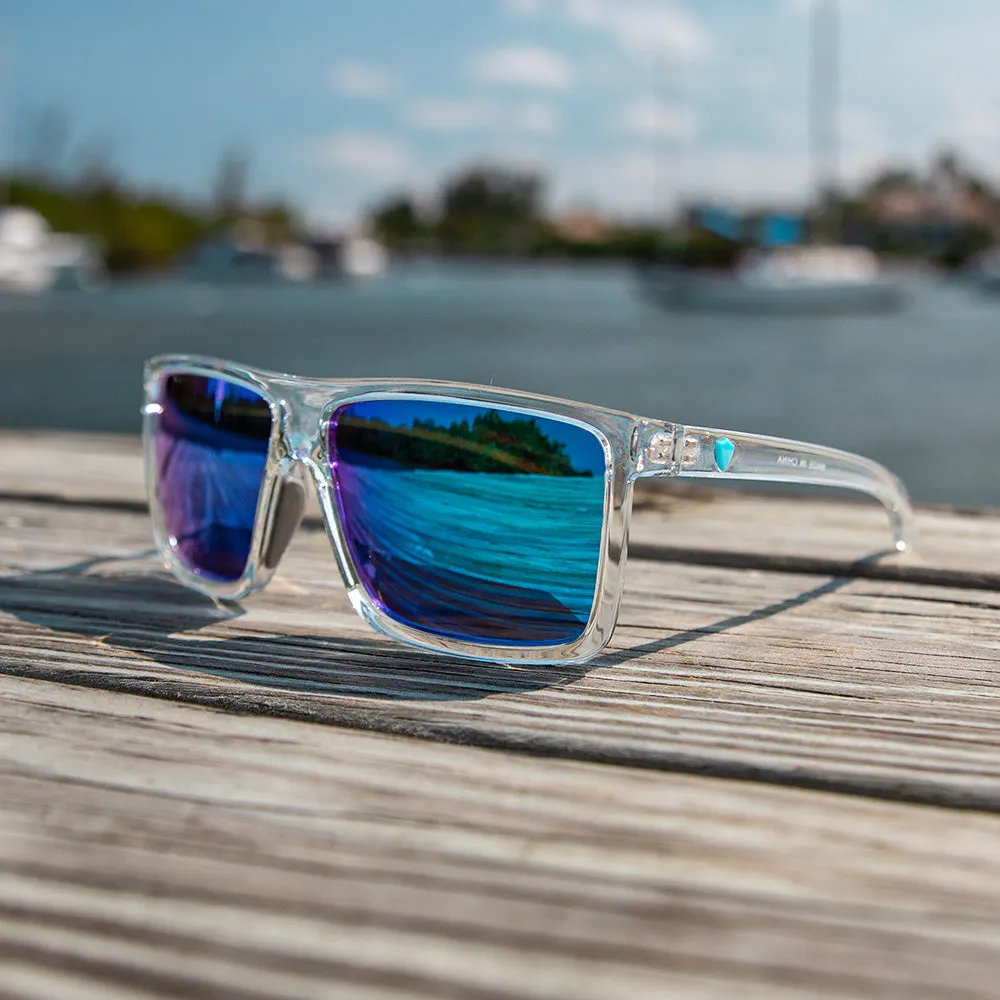 Sport Sunglasses | Clear | Aqua Mirror