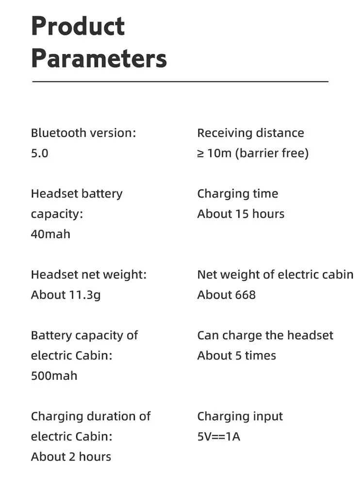 Sports TWS Bluetooth HiFi Stereo Music, Waterproof, Gaming Ear Hook Earbuds