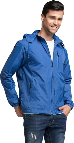 Spring Summer Mens Windbreaker Coat Men' S Thin Jackets Hooded Casual Sporting Coat Waterproof Outdoor Jackets