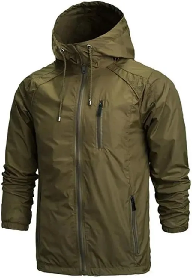 Spring Summer Mens Windbreaker Coat Men' S Thin Jackets Hooded Casual Sporting Coat Waterproof Outdoor Jackets
