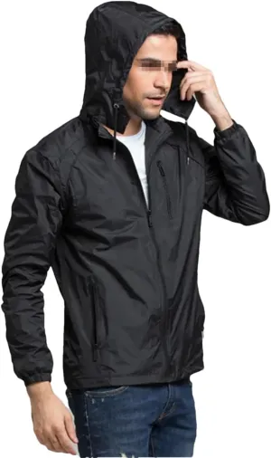 Spring Summer Mens Windbreaker Coat Men' S Thin Jackets Hooded Casual Sporting Coat Waterproof Outdoor Jackets